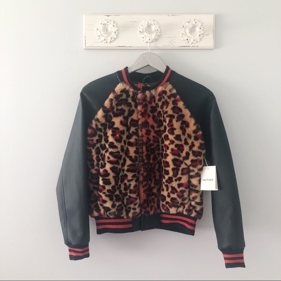 MOTHER Jackets & Coats Mother The Letterman Snap Jacket In Cat